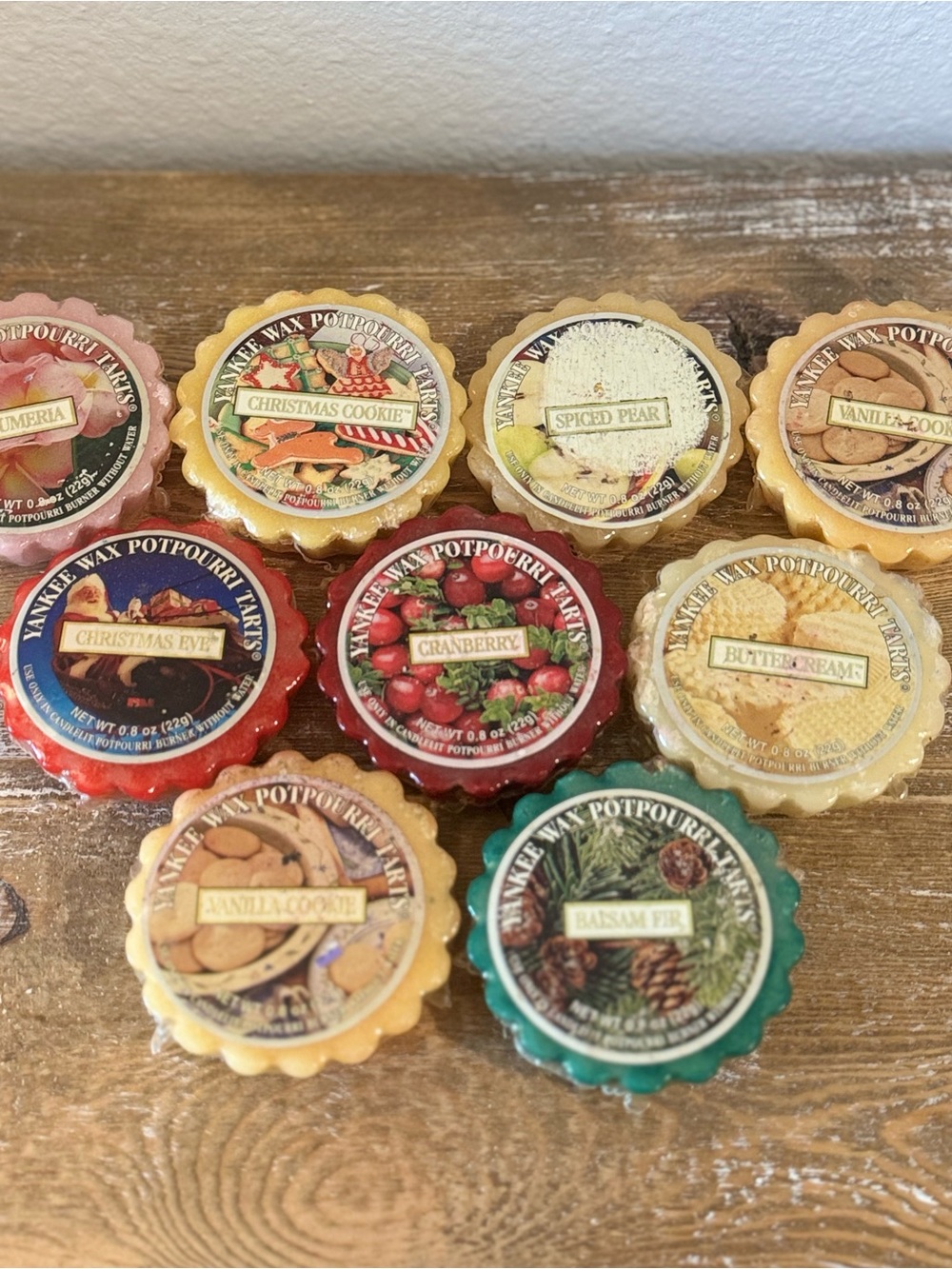 Lot of 9 Yankee Candle Wax Melt Tarts Holiday/Other Scents